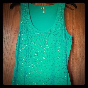 Women's sequin tank top